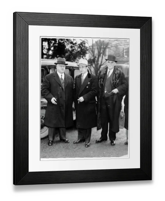Framed Print : Attorneys in Lindbergh Trial Arriving