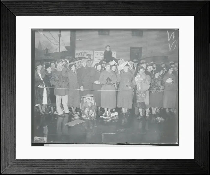 Framed Print : Spectators Outside Courthouse Framed Print : Spectators Outside Courthouse