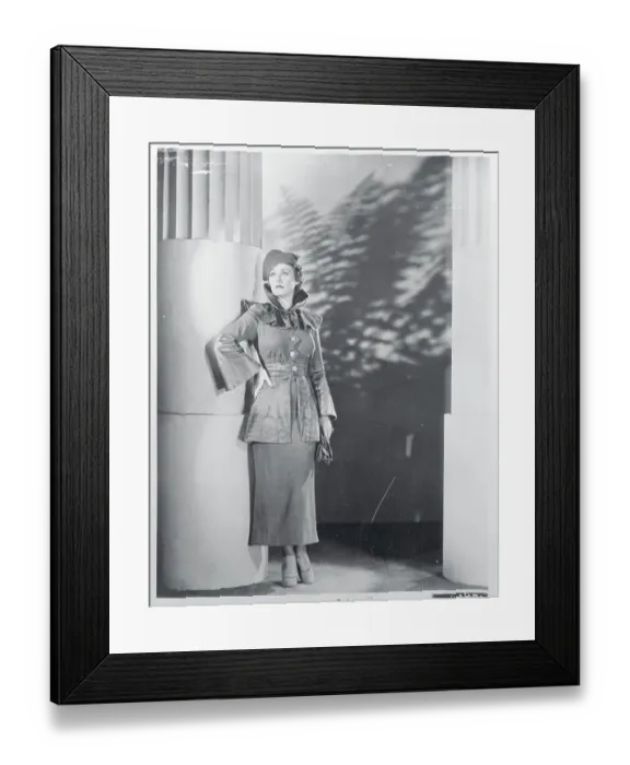 Framed Print : Judith Allen Modeling Russian Influenced Ensemble Framed Print : Judith Allen Modeling Russian Influenced Ensemble