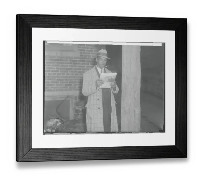 Framed Print : William Allen Reading a Document Framed Print : William Allen Reading a Document