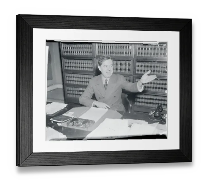 Framed Print : Former Senator Huey P. Long Gesturing at His Desk Framed Print : Former Senator Huey P. Long Gesturing at His Desk