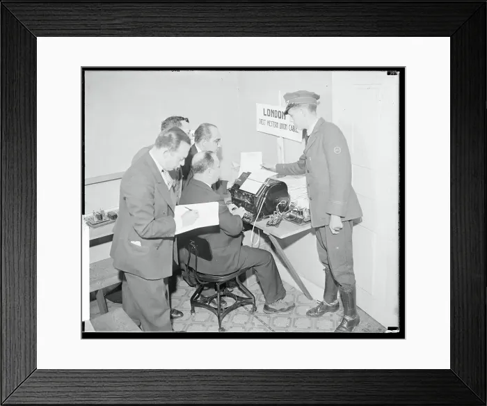 Framed Print : E.R. Visconti Operating a Simplex Printer Framed Print : E.R. Visconti Operating a Simplex Printer
