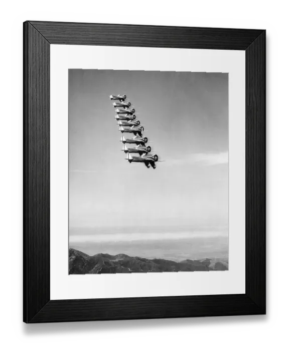 Framed Print : Airplanes Flying in Order Framed Print : Airplanes Flying in Order