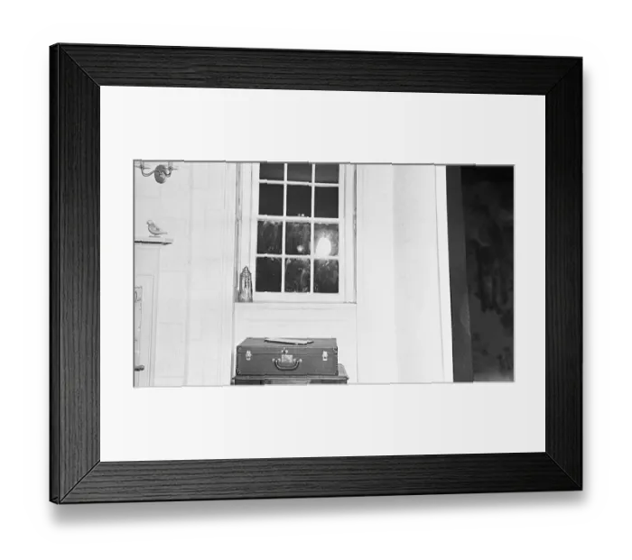 Framed Print : Luggage near Window in Nursery Framed Print : Luggage near Window in Nursery
