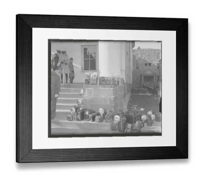 Framed Print : Collection of Cameras Outdoors Framed Print : Collection of Cameras Outdoors