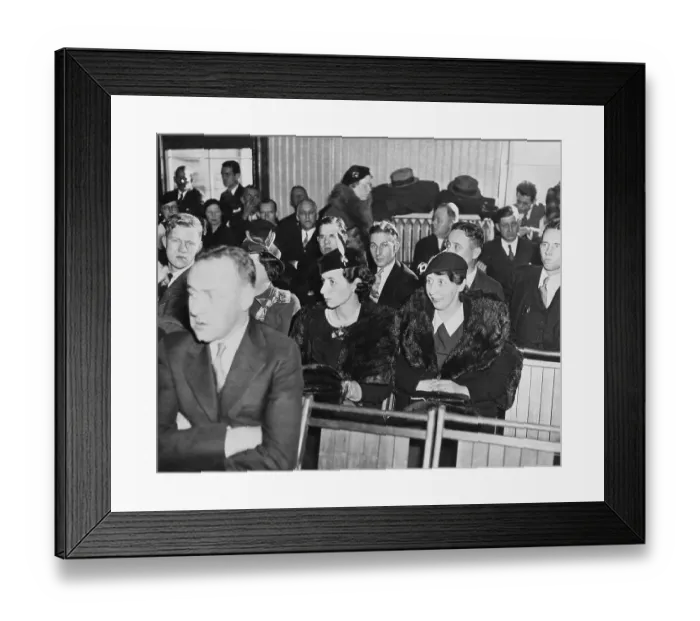 Framed Print : Attendees of Bruno Hauptmann Trial Framed Print : Attendees of Bruno Hauptmann Trial