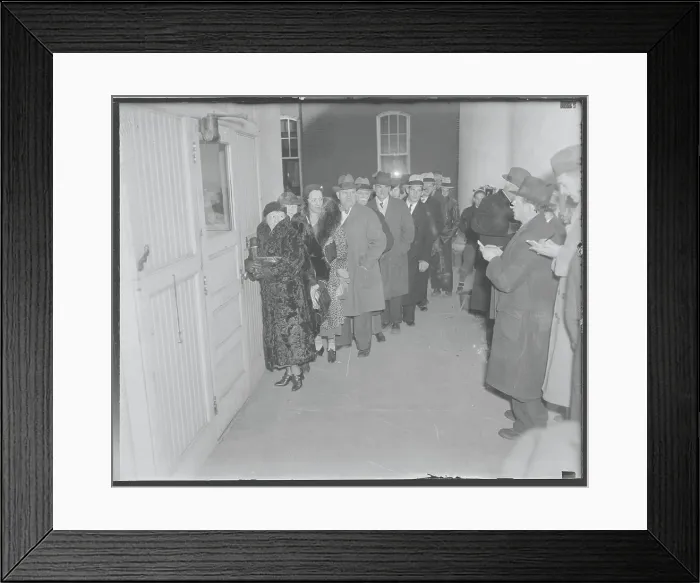 Framed Print : Family Members Waiting for Lindbergh Trial Framed Print : Family Members Waiting for Lindbergh Trial
