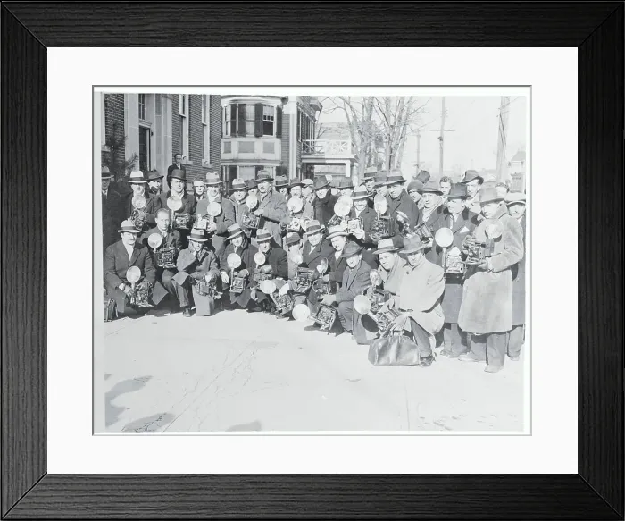 Framed Print : Photo Crew for Hauptmann Trial Framed Print : Photo Crew for Hauptmann Trial