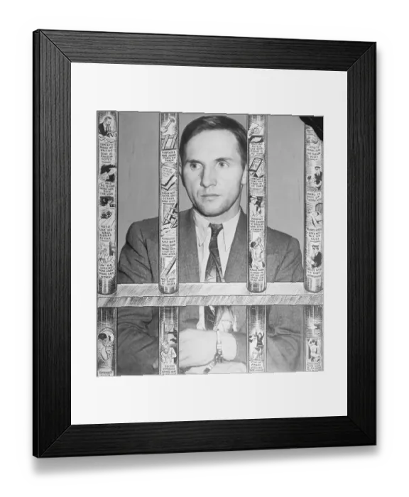 Framed Print : Bruno R. Hauptmann in Jail Framed Print : Bruno R. Hauptmann in Jail