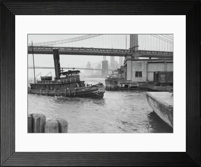 Framed Print : Brooklyn Pier Tugboat Framed Print : Brooklyn Pier Tugboat