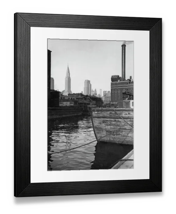 Framed Print : East River Docks, Brooklyn