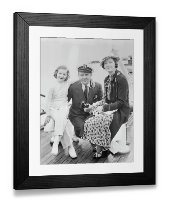 Framed Print : Portrait of Walter Winchell with Family
