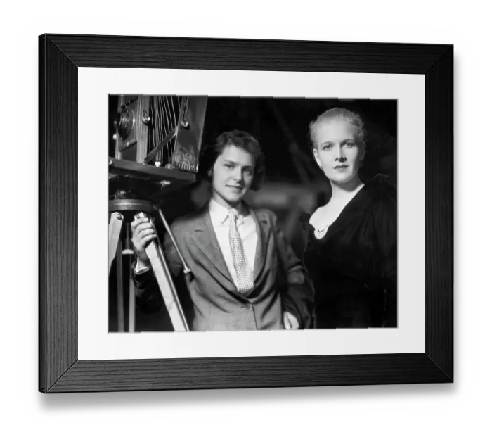 Framed Print : Photographer Margaret Bourke-White with Actress Ann Harding Framed Print : Photographer Margaret Bourke-White with Actress Ann Harding