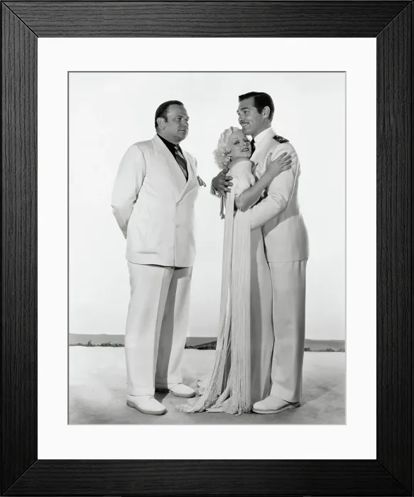 Framed Print : Clark Gable and Jean Harlow Posing with Wallace Beery Framed Print : Clark Gable and Jean Harlow Posing with Wallace Beery