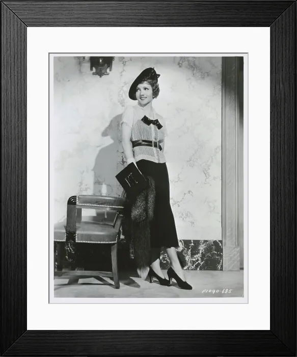 Framed Print : Actress Claudette Colbert in 1935 Framed Print : Actress Claudette Colbert in 1935