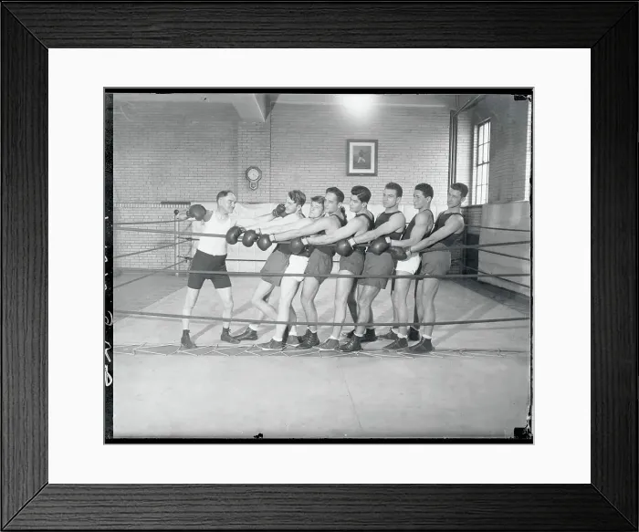 Framed Print : George Decker Training His Boxing Team Framed Print : George Decker Training His Boxing Team