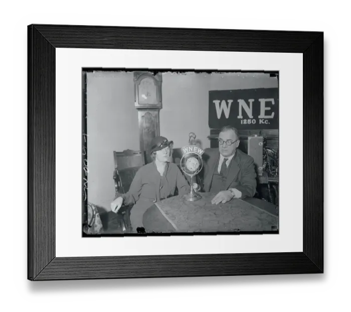 Framed Print : Anna Hauptmann During Radio Station Broadcast Framed Print : Anna Hauptmann During Radio Station Broadcast