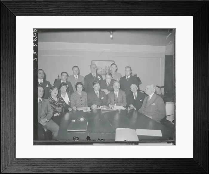 Framed Print : Lindbergh Trial Participants Framed Print : Lindbergh Trial Participants