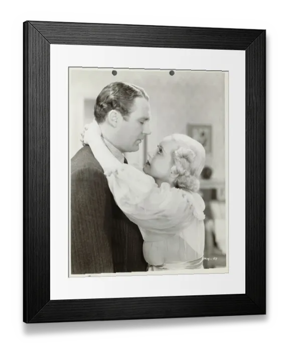 Framed Print : Actress Bette Davis With Her Arms Around Neck of Actor Ian Hunter Framed Print : Actress Bette Davis With Her Arms Around Neck of Actor Ian Hunter