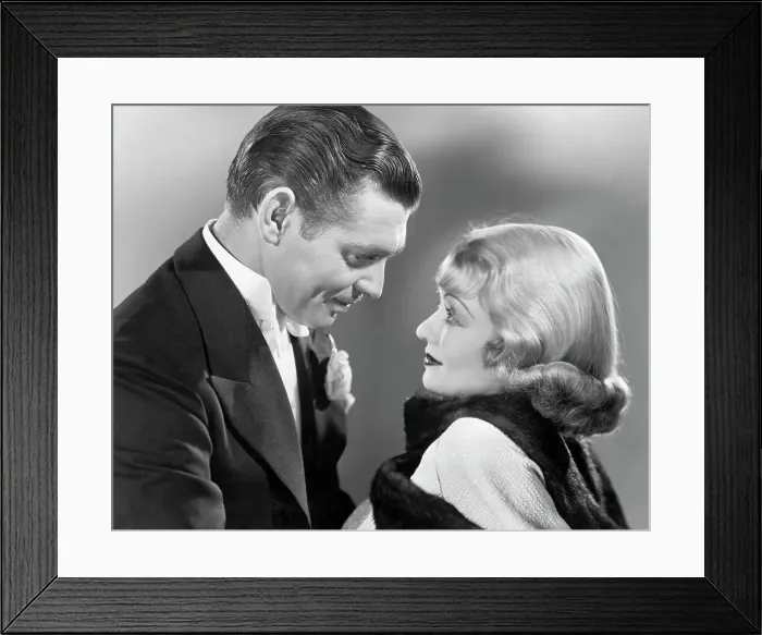 Framed Print : Clark Gable Gazing at Constance Bennett Framed Print : Clark Gable Gazing at Constance Bennett