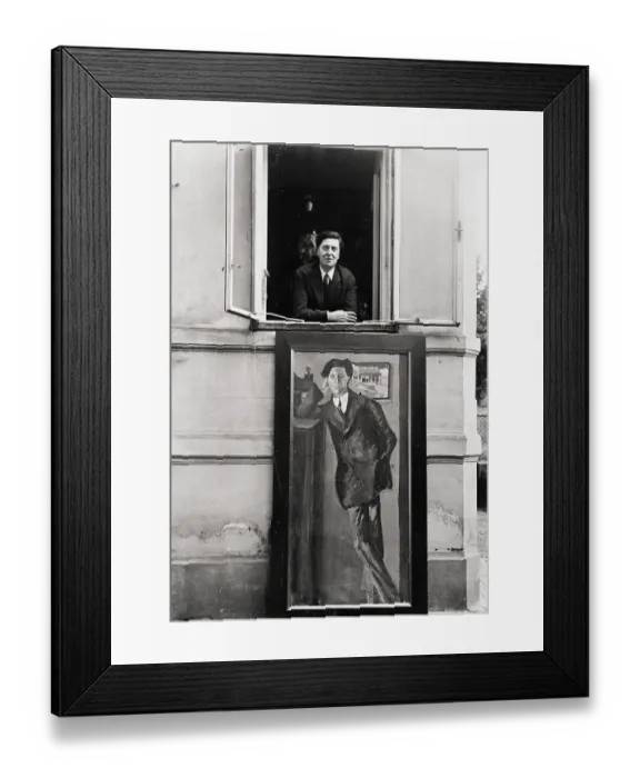 Framed Print : Alban Berg with Portrait Framed Print : Alban Berg with Portrait