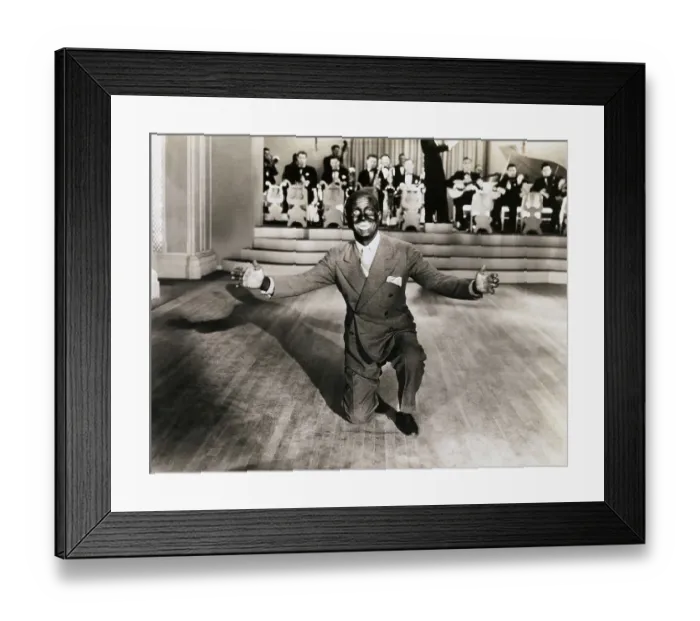 Framed Print : Al Jolson in Blackface Performing with Band Framed Print : Al Jolson in Blackface Performing with Band