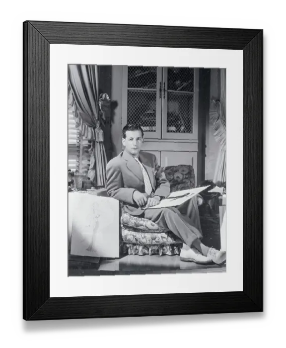 Framed Print : Portrait of Gilbert Adrian Framed Print : Portrait of Gilbert Adrian