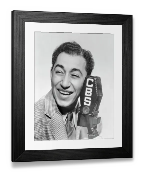 Framed Print : Portrait of Band Leader Louis Prima Near CBS Microphone Framed Print : Portrait of Band Leader Louis Prima Near CBS Microphone