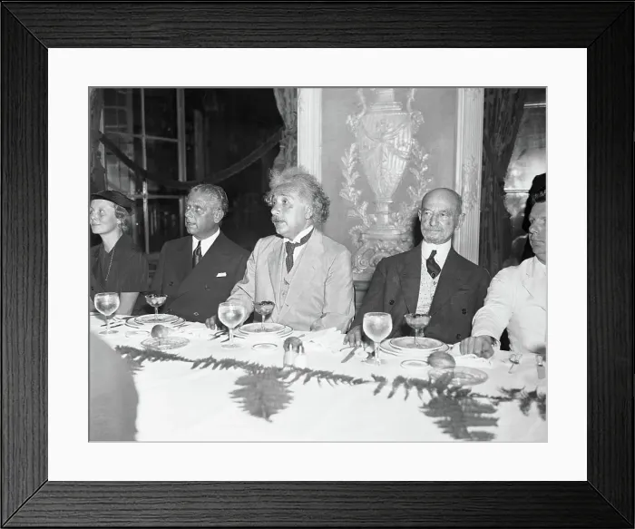 Framed Print : Albert Einstein with Max Reinhardt at Luncheon Framed Print : Albert Einstein with Max Reinhardt at Luncheon