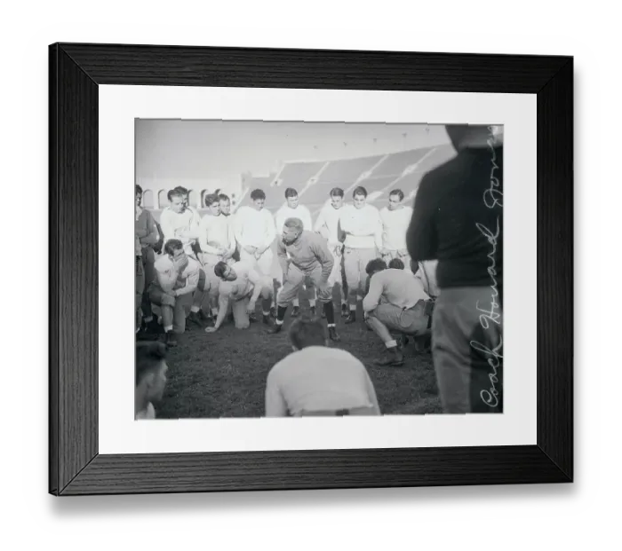 Framed Print : Howard Jones Coaching His Football Team