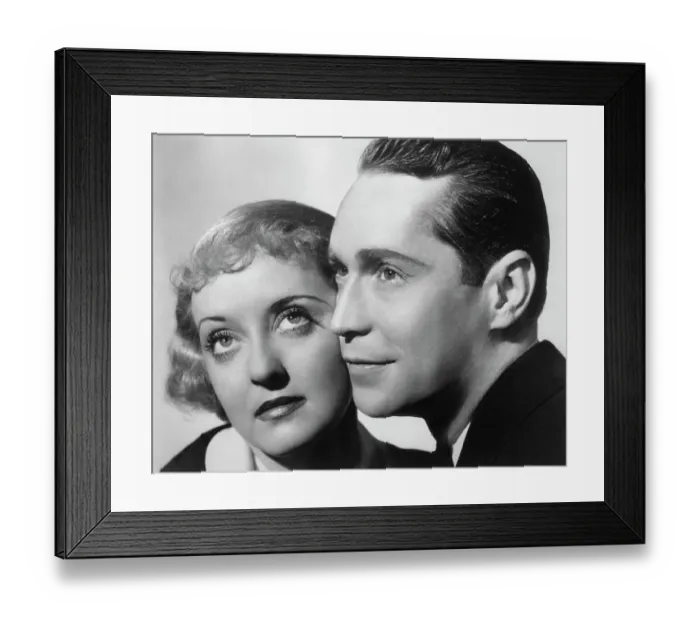 Framed Print : Bette Davis and Franchot Tone in Dangerous
