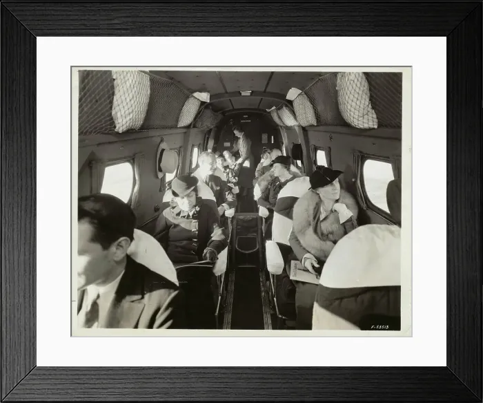 Framed Print : Interior of 1935 Passenger Plane Framed Print : Interior of 1935 Passenger Plane