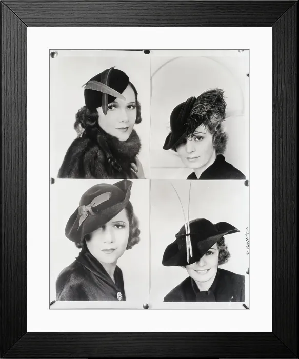 Framed Print : The Latest Hat Fashions