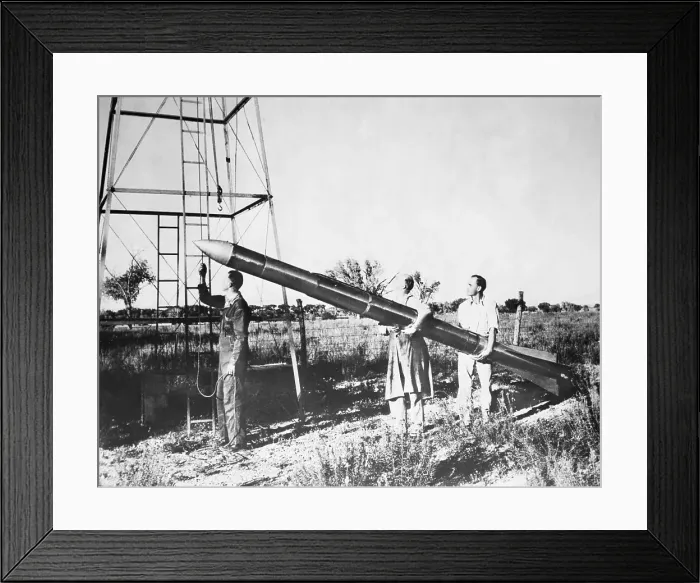 Framed Print : Early Rocket Test At Roswell, Nm Framed Print : Early Rocket Test At Roswell, Nm