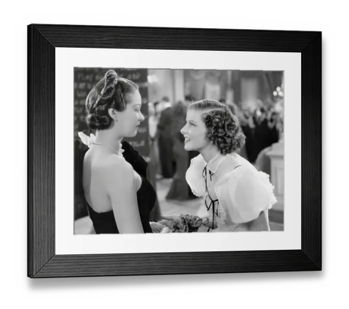 Framed Print : Actresses Katharine Hepburn and Evelyn Venable in Film Framed Print : Actresses Katharine Hepburn and Evelyn Venable in Film