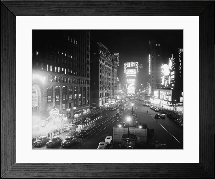 Framed Print : People Enjoying the Nightlife in Times Square Framed Print : People Enjoying the Nightlife in Times Square