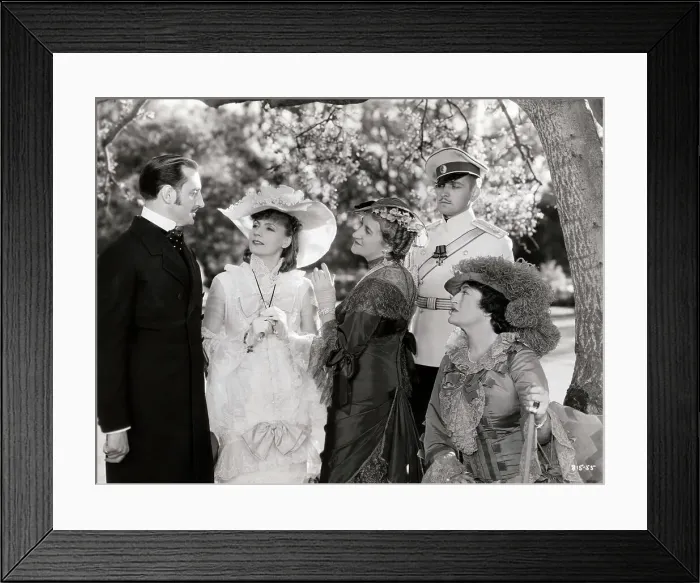 Framed Print : Greta Garbo Talking with Fellow Actors Framed Print : Greta Garbo Talking with Fellow Actors