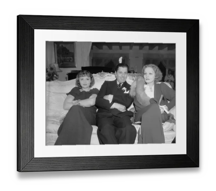 Framed Print : Anna Sten with Marlene Dietrich and Warner Baxter Framed Print : Anna Sten with Marlene Dietrich and Warner Baxter