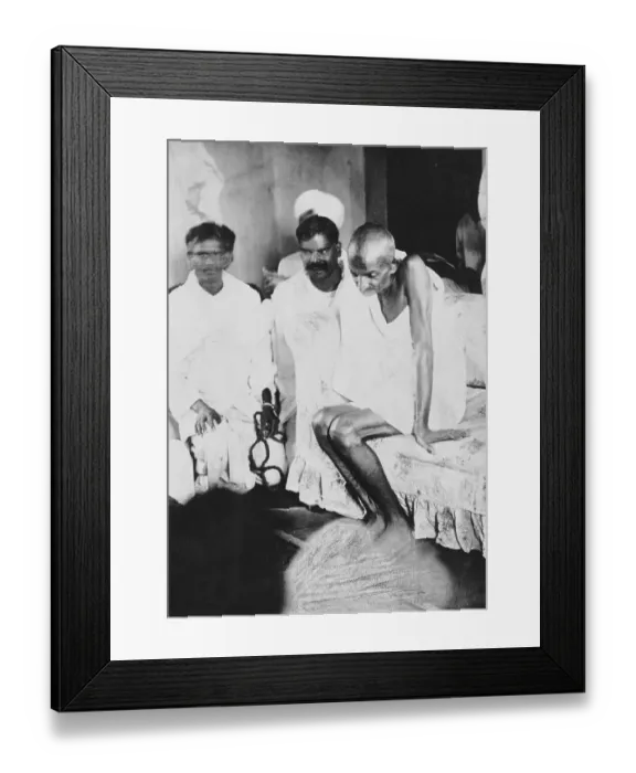 Framed Print : Mahatma Gandhi and His Associates During Conference Framed Print : Mahatma Gandhi and His Associates During Conference