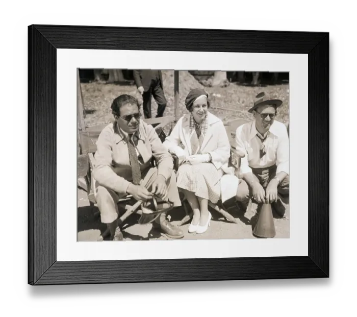Framed Print : Director Frank Capra & Wife On Location Framed Print : Director Frank Capra & Wife On Location