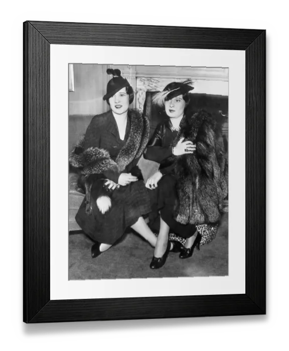 Framed Print : Lady Thelma Furness and Gloria Vanderbilt Framed Print : Lady Thelma Furness and Gloria Vanderbilt