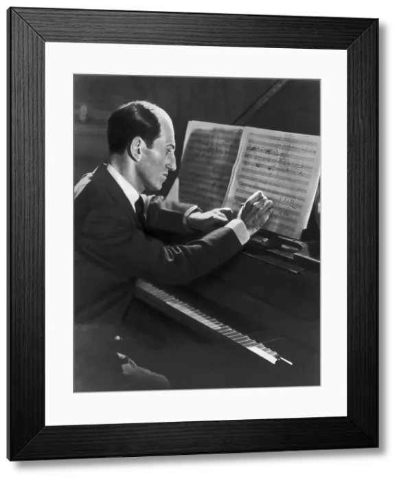 Framed Print : Gershwin Composing
