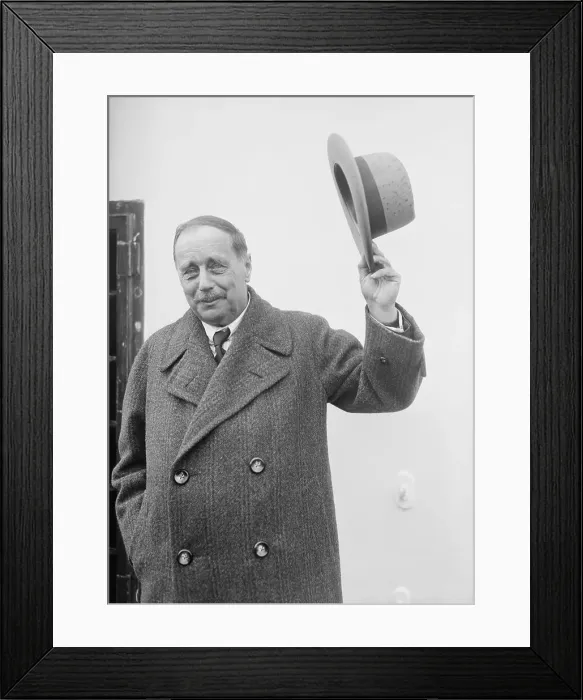 Framed Print : H.G. Wells Tipping Hat