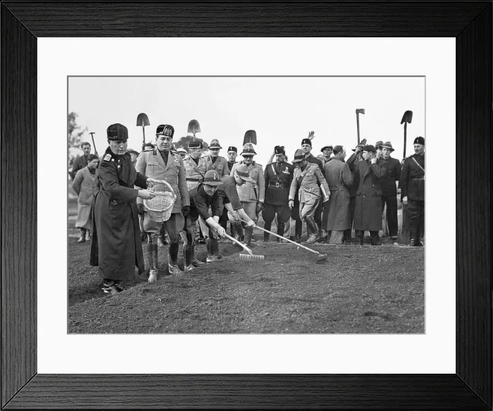 Framed Print : Mussolini Sowing First Seed Framed Print : Mussolini Sowing First Seed