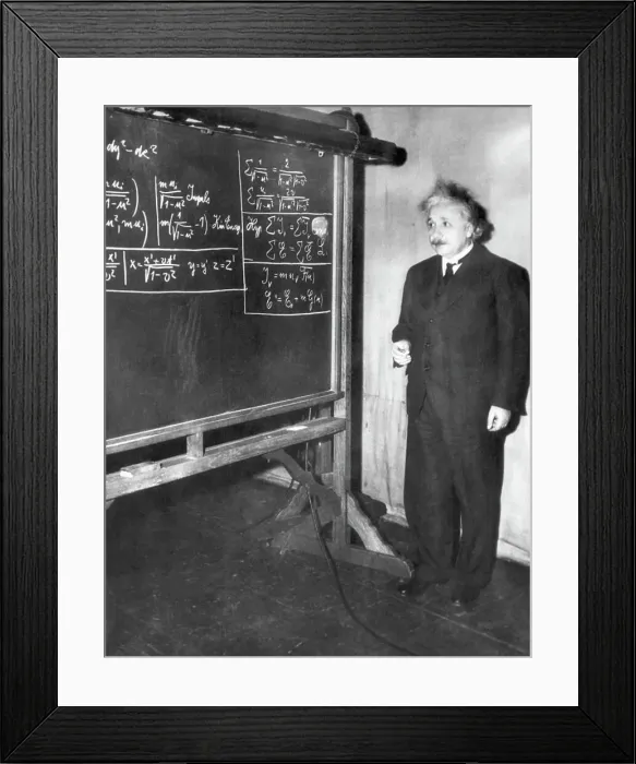 Framed Print : Albert Einstein Gives a Lecture Framed Print : Albert Einstein Gives a Lecture