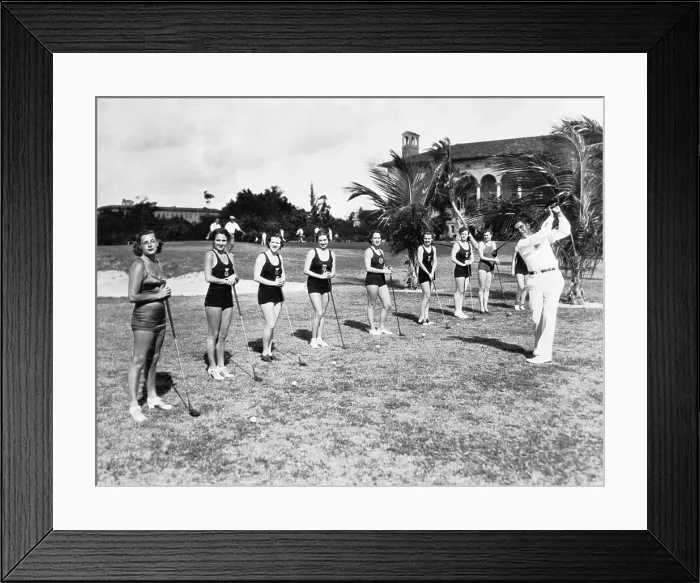 Framed Print : Olin Dutra Conducting Golf Lessons Framed Print : Olin Dutra Conducting Golf Lessons