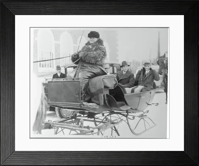 Framed Print : Edsel and Henry Ford Sleigh Riding Framed Print : Edsel and Henry Ford Sleigh Riding