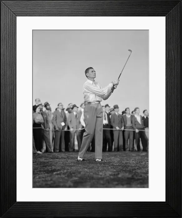 Framed Print : Harold McSpaden Swinging Club Framed Print : Harold McSpaden Swinging Club