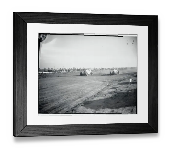 Framed Print : Cars Racing on Mines Field