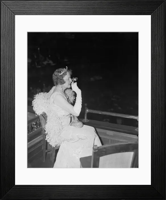 Framed Print : Mrs. Frank C. Henderson Looking Through Her Opera Glasses Framed Print : Mrs. Frank C. Henderson Looking Through Her Opera Glasses